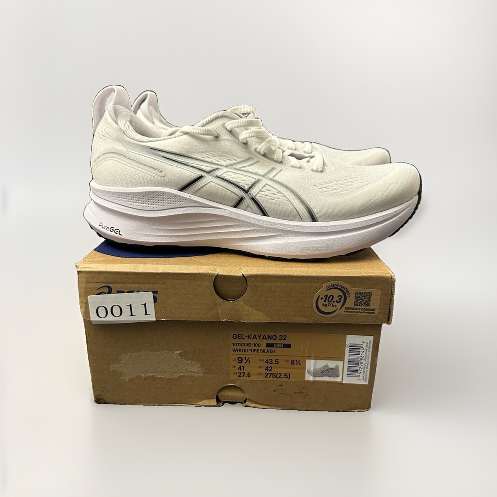 Size 9.5 - ASICS Gel Kayano 32 White Pure Silver